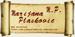 Marijana Plasković vizit kartica
